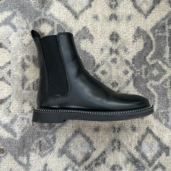 Zara Black Ankle Boots with Rhinestone Trim Girls size 29 - Picture 2 of 4